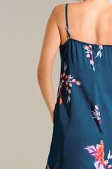 Ночная сорочка на тонких бретелях LISCA AMARYLLIS 023451 | Сине-зеленый