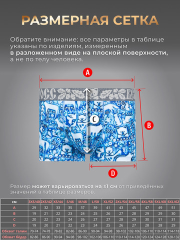 Комплект из 3-х трусов боксеров - «Приморский лес»