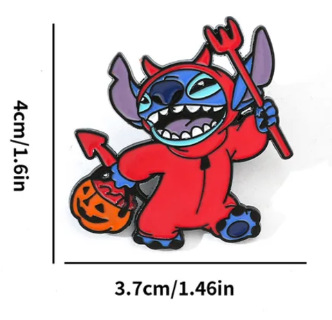 Лило и Стич значок металлический