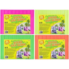 
          Доска для лепки Проф-Пресс, А4, без стека, с выемками, пластик, цвет ассорти