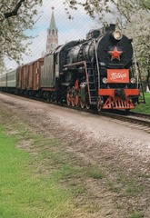 Паровоз №3 сюжет к 9-му Мая - фон неопреновый