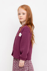жакет  для девочки  КР 302573/насыщенная клюква к497