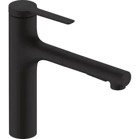 Смеситель для кухни 160, вытяжной излив, черный Hansgrohe Zesis M33 74801670