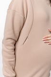 Утепленное худи для беременных и кормящих 11968 бежевый