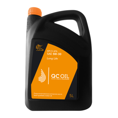 Моторное масло для грузовых автомобилей QC Oil Long Life 5W-30 (полусинтетическое) (205 л. (брендированная))