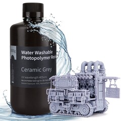 Фотополимерная смола Elegoo Water Washable Resin, серая (ceramic gray) (1 кг)