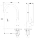 Смеситель для кухни с поворотным изливом LEMARK LINARA LM0405C