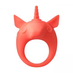 Оранжевое эрекционное кольцо Unicorn Alfie - 