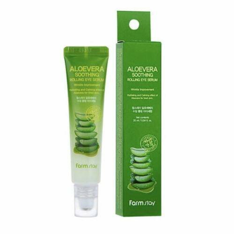 Farmstay Aloevera Сыворотка-роллер для кожи вокруг глаз с экстрактом алоэ Aloevera Soothing Rolling Eye Serum