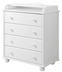 Комод детский КО-2003-3 "Иришка" с декором Бабочка (орех)