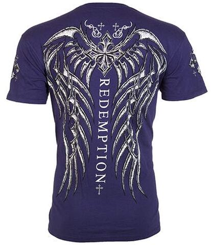 Футболка SPINE WINGS Navy Blue Archaic от Affliction