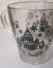 Кружка стекло 250 мл Грация. Виды Петербурга. Три вида