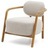 Melqui Бежевое кресло из массива дуба с натуральной отделкой Испания La Forma