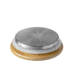 Бамбуковая крышка с металлической накладкой для заварочного чайника "Бамбук"