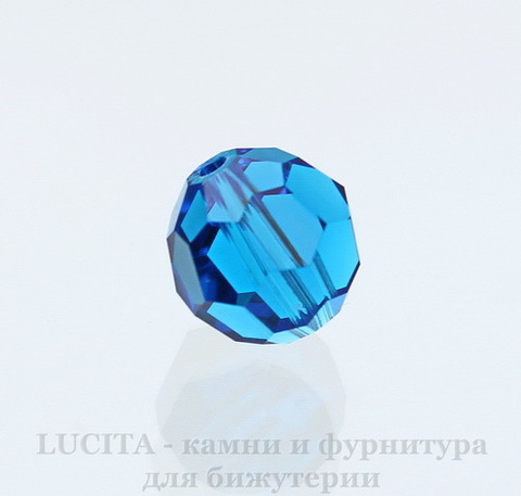 5000 Бусина - шарик с огранкой Сваровски Capri Blue 8 мм ()