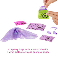 Барби Color Reveal Русалки с 7 Сюрпризами Синий Металлик с Радугой