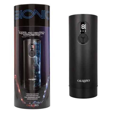 Мастурбатор с симуляцией оральный ласк Sucking and Vibrating Masturbator - California Exotic Novelties Bionic SE-0851-50-3