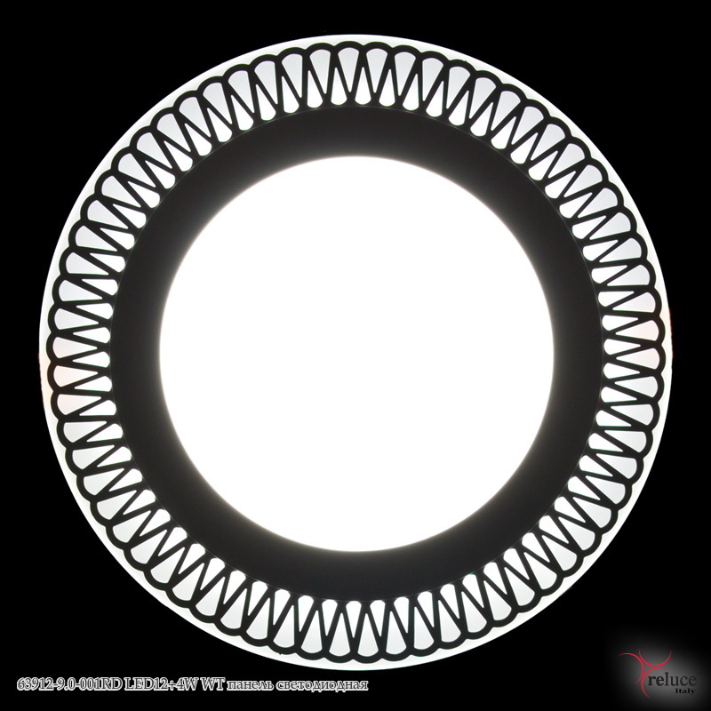 Панель светодиодная Встраиваемая 63912-9.0-001RD LED12+4W WT по кругу белое свечение без Пульта