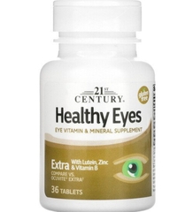 21 century, Healthy Eyes, дополнительный компонент с лютеином, цинком и витамином B, 36 таблеток