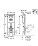 Система инсталляции для унитаза GROHE Rapid SL ширина 0,42 м (1,13 м) (38713001)