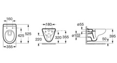 734630300R	 УНИТАЗ ПОДВЕСНОЙ ROCA VICTORIA LAURA c сиденьем