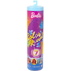 Барби Color Reveal Русалки с 7 Сюрпризами Синий Металлик с Радугой