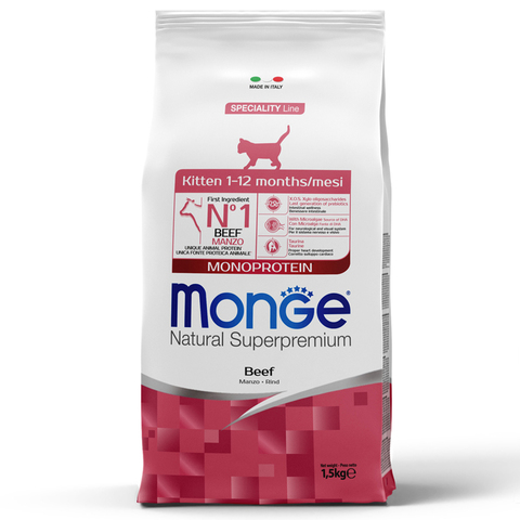 Monge Cat Monoprotein корм для котят с говядиной 1,5кг