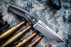 Туристичеcкий нож CityHunter AUS-8 Stonewash Black & White