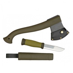 Туристический набор Morakniv Outdoor Kit MG, нож Mora 2000 + топор (зеленый)