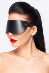 Черная кожаная маска без прорезей для глаз - 