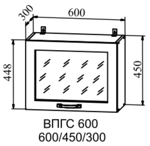 Кухня Гранд шкаф верхний горизонтальный ст.высокий 600