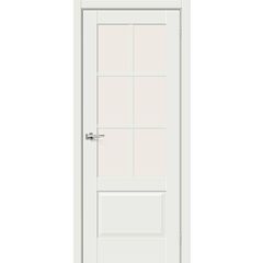 Купить Межкомнатная дверь эмалит Прима-13.0.1 White Matt остеклённая