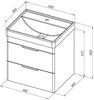 Aquanet 310144 Тумба Ирис new 60 подвесная 2 ящ. цв. белый глянец (310144)