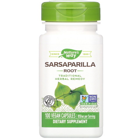 Nature's Way, Sarsaparilla Root, 850 mg, 100 Vegan Capsules