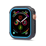 Силиконовый чехол Sport Case для Apple Watch 40 мм (Черный с синим)