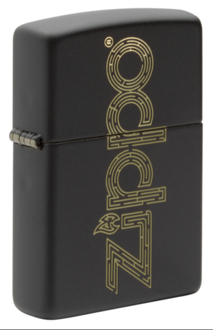 Зажигалка Zippo, цвет латунь/сталь, чёрная, матовая, 38х13х57 мм (Zippo Design) | Wenger-Victorinox.Ru