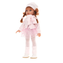 Munecas Antonio Juan Кукла девочка Эльвира в розовом, 33 см, винил (25085)