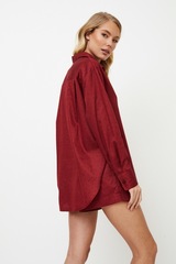 Пижама женская с шортами ARUELLE VITTORIA_Бургундское вино