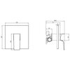 Villeroy&Boch TVS125002000K5 TVS125002000K5 ARCHITECTURA SQUARE Однорычажный смеситель скрытого монтажа, материал: Латунь, Чёрный (ДО ОКОНЧАНИЯ ОСТАТКОВ)