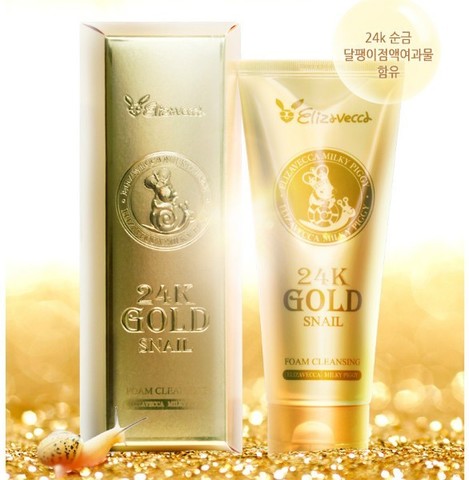 Elizavecca 24k gold snail Cleansing Foam Пенка для умывания с экстрактом слизи улитки и золотом