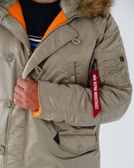 Парка Alpha Industries N-3B Slim Fit Dark Khaki (Светло - зеленая)