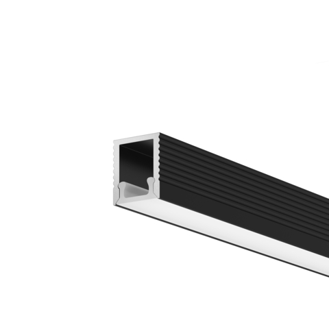 Алюминиевый профиль Maytoni накладной 8x9 (Черный, 2 м), ALM-0809-B-2M 631002