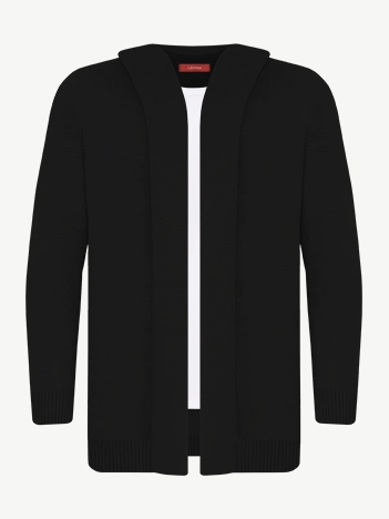 Кардиган с капюшоном из мягкой шерсти