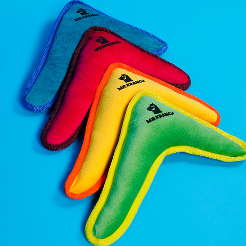 Игрушка Mr.Kranch для собак мелких и средних пород Бумеранг с пищалкой 22х19х45см