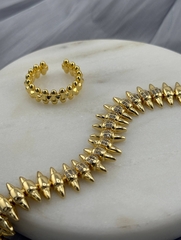 Браслет CLASH с шипами в стилистике CARTIER