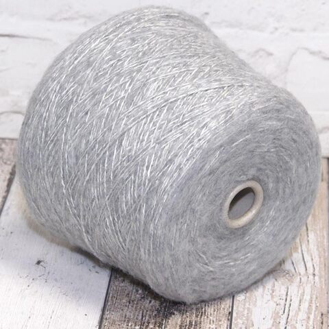 Вспушенная альпака на хлопке LANIFICIO DEL OLIVO HORUS 230 серо-белый