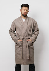 Шапан льняной длинный OYU TOLQYN BEIGE