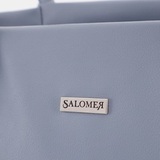 Сумка Саломея 334 гладкий серо-голубой