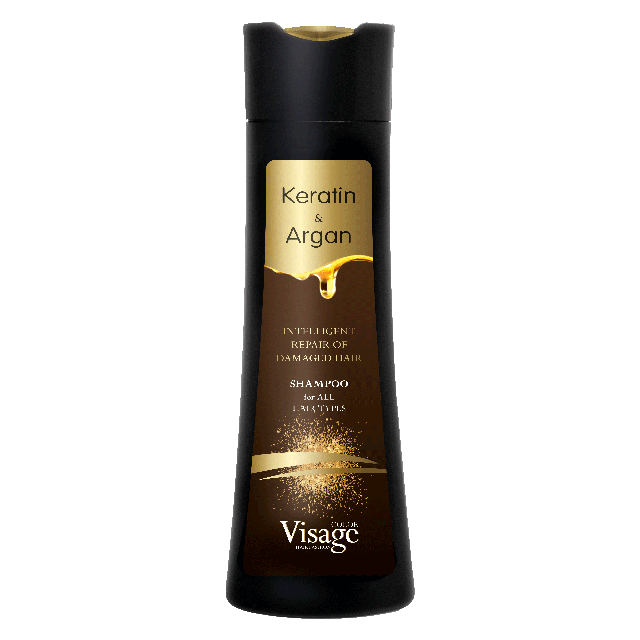 Шампунь с кератином и аргановым маслом, Visage Keratin&Argan Shampoo, 250 мл