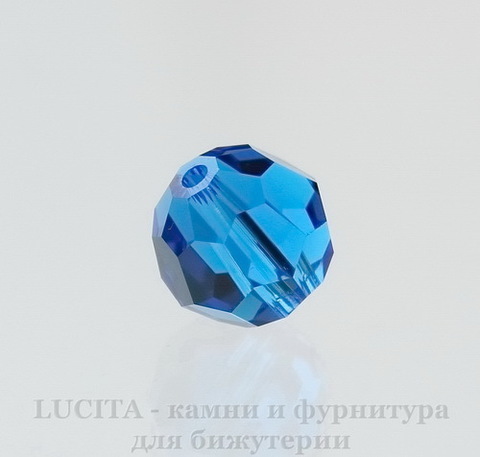 5000 Бусина - шарик с огранкой Сваровски Capri Blue 8 мм ()